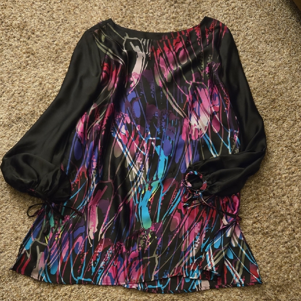 Women's Multicolor Abstract Print Top